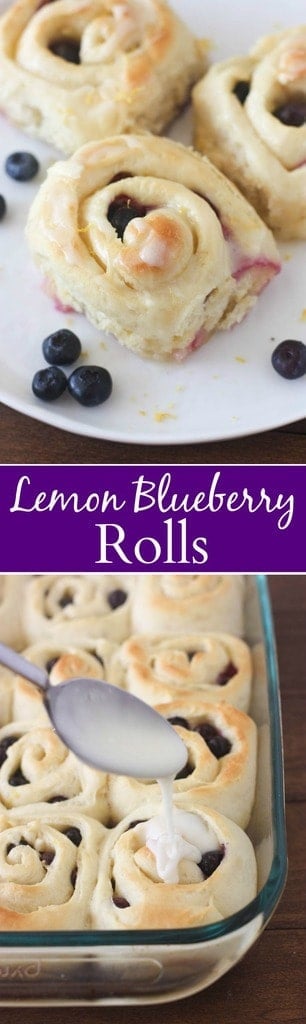 Lemon Blueberry Rolls - super soft and fluffy and SO EASY to make from scratch! | Tastes Better From Scratch