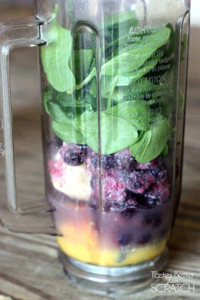 Power Smoothie (Blueberry, Banana, Oat) recipe on TastesBetterFromScratch.com