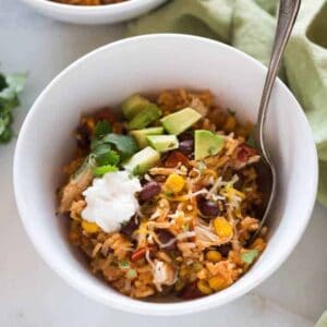 Instant Pot Chicken Taco Bowls | tastesbetterfromscratch.com