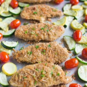 One Pan Garlic Parmesan Chicken and Vegetables