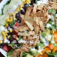 Shredded Chicken Taco Salad from TastesBetterFromScratch.com