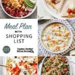 A collage of 5 recipes from meal plan 201.